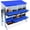 Blue, variant on Egg Laying Box, Rolling Metal Egg Laying Box with Egg Guard, Hanging Design, Suitable for Hens, Ducks and Poultry