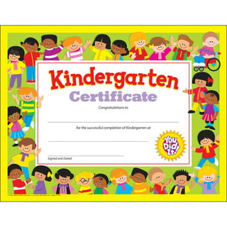 34 Pcs Certificate of Achievement School Award Certificates for Kids  Graduation Certificate of Completion Preschool Kindergarten Certificates  for
