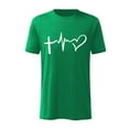 thumbnail image 2 of DPTALR T-shirt Imprimé d'Amour de Couleur Unie Décontracté à Manches Courtes Valentine, 2 of 6