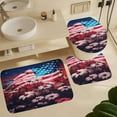 thumbnail image 6 of Independence Day Of The United States Flag Bathroom Sets with Shower Curtain And Rugs, Incl with 12 Hooks，Toilet Lid Oval Rug, 6 of 8