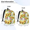 thumbnail image 3 of Yiaed Sunflowers Print Backpack, Premium Laptop Backpack, Travel Backpack for Women, Lightweight Backpacks, Comfortable Back Pack-Medium, 3 of 5