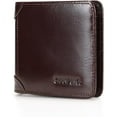 thumbnail image 1 of Cartera de Cuero Trifold para Hombre con Bloqueo RFID y 2 Ventanas para Identificación, 2 Compartimentos para Efectivo, 6-8 Ranuras para Tarjetas, 2-3 Ranuras Interiores, Cartera de Gran Capacidad, 1 of 6