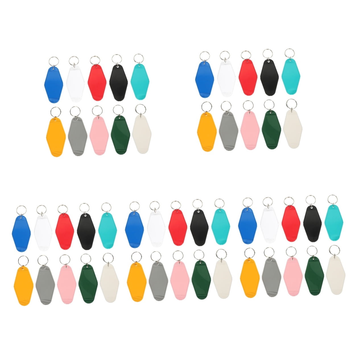 Hemoton 50 Pcs Key Labels Luggage Key Chain Tags Motel Hotel Sublimation Blank Keychains
