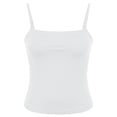 thumbnail image 3 of Women U-back Tank Top Built-in Padded Bra Seamless Stretch Inner Outer Wear White S, 3 of 5