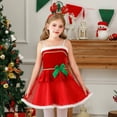 thumbnail image 7 of Elf Outfit for Girls Short Sleeve Christmas Elf Dress Girls Hat Set Party Dress Christmas Outfits for Girls Size 7-8 years, 7 of 7
