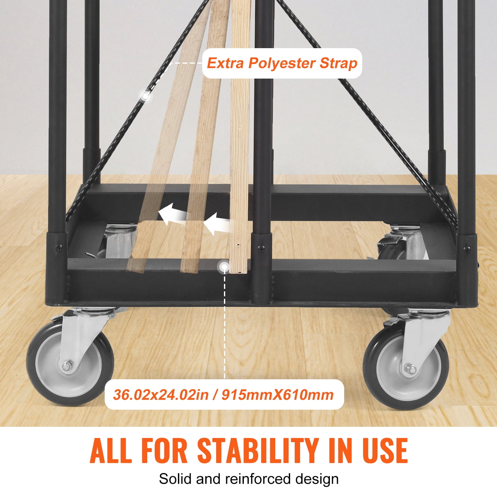 KFFKFF Drywall Cart 1500 lbs Panel Cart Dolly Handling Sheetrock Sheet Panel