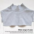 thumbnail image 4 of False Collar Detachable Breathable Sleeveless Cotton Knitting High-necked Design Locking Collar Perfect Matching Locking Collar for Sweaters Gary, 4 of 8