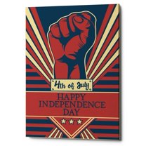 Epic Graffiti  'Independence Day Fist' Giclee Canvas Wall Art - Red 12" x 18"