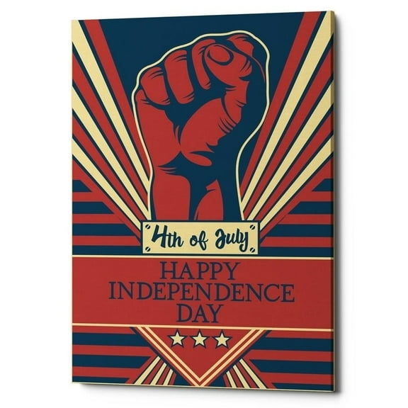 Epic Graffiti  'Independence Day Fist' Giclee Canvas Wall Art - Red 12" x 18"