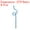 Blue, variant on Unique Bargains 4Pack 10.6' Curly Shape Stainless Steel Straws Reusable Metal Straw, Rainbow