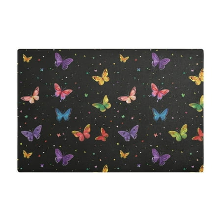 

Dish Drying Mat Microfiber Kitchen Dish Pad Counter Absorbent Drainer Rack 12 x18 Colorful Little Butterflies