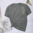 thumbnail image 4 of Aloohaidyvio Graphic T Shirts for Women,Summer Women's Vintage Flowers Shirt Spring Boho Floral Printed T-Shirt Sunflower 2024 Casual Graphic Tees Tops, 4 of 5