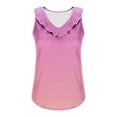 thumbnail image 5 of HAiming Tank Tops for Women Gradient V Neck Ruffled Sleeveless Camisole Casual Vacation Tunic Trendy Shirts, 5 of 6