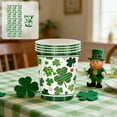 thumbnail image 2 of TanSiDing 48pcs St. Patrick's Day Party Supplies Disposable Tableware Set - Shamrock Themed Plates Cups Napkins for Irish Holiday Celebration, Festive Green Decor, Dinnerware Essentials, 2 of 6