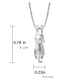 thumbnail image 4 of Collar con colgante de gato Yashi en plata de ley S925, 4 of 5