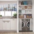 thumbnail image 5 of LALILO Kitchen Curtain Valance Cake Beach Beach Cake Blue Rod Pocket Window Curtain 52"x 18" Set of 2, 5 of 5