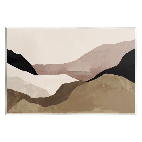 Stupell Industries Layered Desert Mountain Peaks Abstract Painting Unframed Art Print Wall Art, 19 x 13