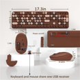 thumbnail image 4 of Teclado y ratón inalámbricos Links9+ Retro Coffee de tamaño completo, 4 of 7