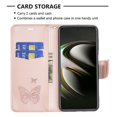 thumbnail image 2 of Wallet Case for Samsung Galaxy S23, Butterflies Pattern Luxury PU Leather Card Slots Holder Magnetic Flip Folio Cover with Kickstand Soft Silicone Shockproof Protective Case,Pink, 2 of 6