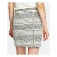 thumbnail image 2 of 1. STATE Womens Black Zippered Fringed Mini Wear To Work Pencil Skirt 2, 2 of 2