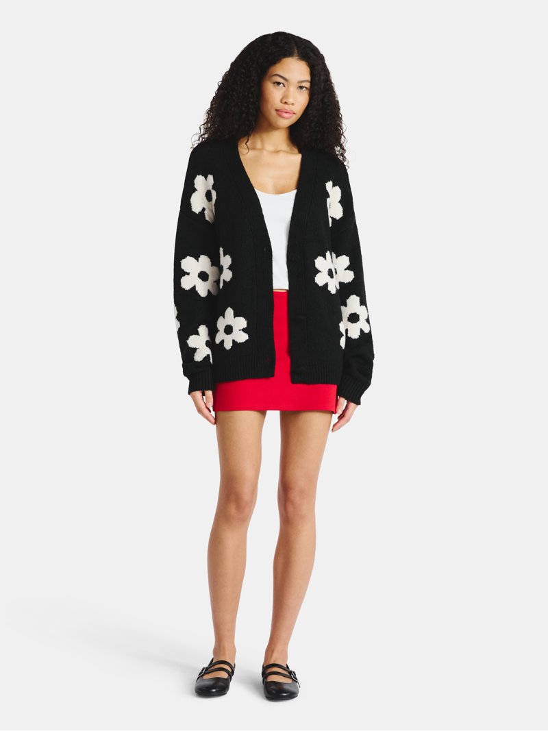 No Boundaries Button-Front Cardigan, Women's - Walmart.com