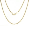 thumbnail image 2 of 14k Yellow Gold Solid Diamond Cut Rope Chain Necklace 26" 2mm - 26", 2 of 6