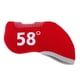thumbnail image 5 of Funda protectora para cabeza de putter de hierro de lujo para palos de golf deportivos, de 48 degree a 60 degree 58 grados rojo, 5 of 7