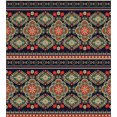 thumbnail image 3 of Ambesonne Ethnic Duvet Cover Set, Floral Geometric Shapes, 2-Calking, Indigo Scarlet, 3 of 6