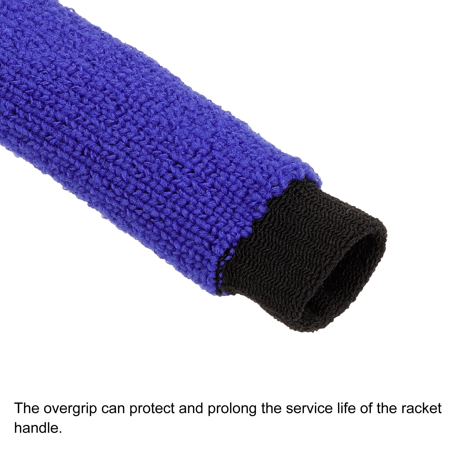 Unique Bargains Anti Skid Sweatband Nylon Racket Towel Grip Tennis Racquet Overgrip 4 Pack Blue
