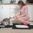 thumbnail image 4 of 2 Piece White Black Geometric` Rug Kitchen Rug Set, Decor Kitchen Rugs, Absorbent Non-Slip Washable Floor Mats, Home Indoor Runner Rugs 17"x47"+17"x30", 4 of 7