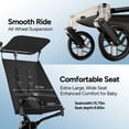 thumbnail image 5 of Mompush Jeto Lightweight Travel Stroller, Ultra-Compact One-Hand Fold, for Ages 6–36 Months, Black, 10.1LB, Unisex, 5 of 9