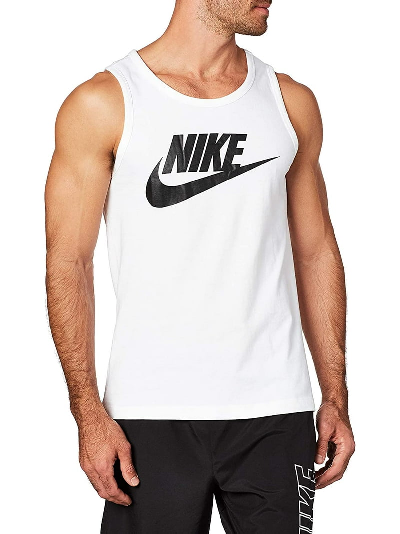 maníaco líquido imagina Nike Sportswear Men's Sleevless Tank Top Shirt (White/Black, S) -  Walmart.com