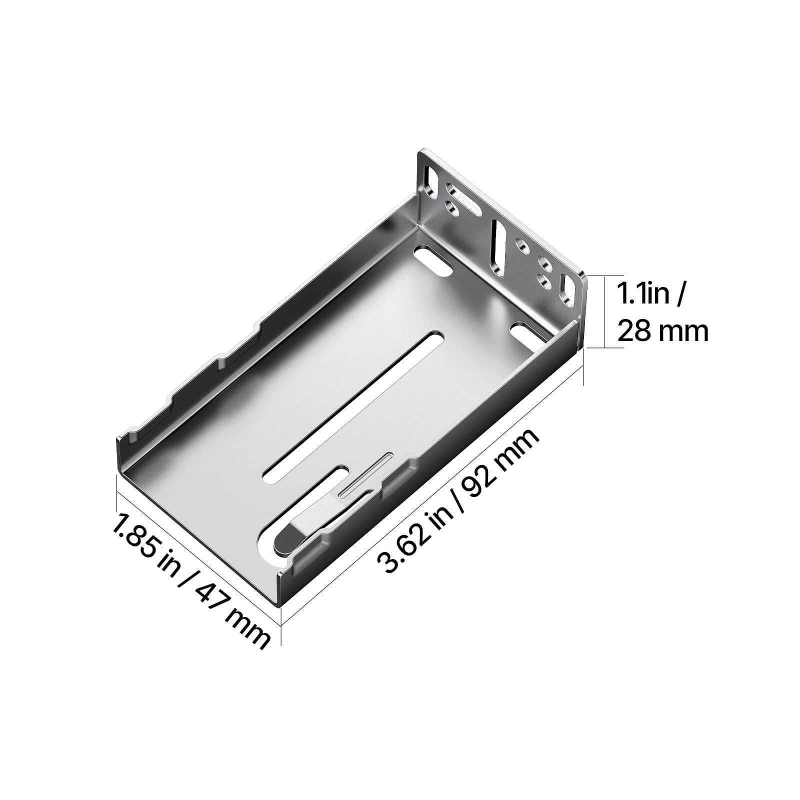 Drawer Slide Installation Brackets 20-Pack, 1mm Thick Galvanized Steel, Compatible with 1.81 Inch Wide Side-Mount Slides, 10 Pairs for Framed Cabinet Drawers