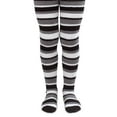 thumbnail image 1 of Jefferies Socks Girls Stripe Fuzzy Soft Knit Yarn Halloween Christmas Tights 1 Pack, 1 of 4