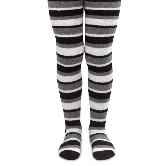 Jefferies Socks Girls Stripe Fuzzy Soft Knit Yarn Halloween Christmas Tights 1 Pack