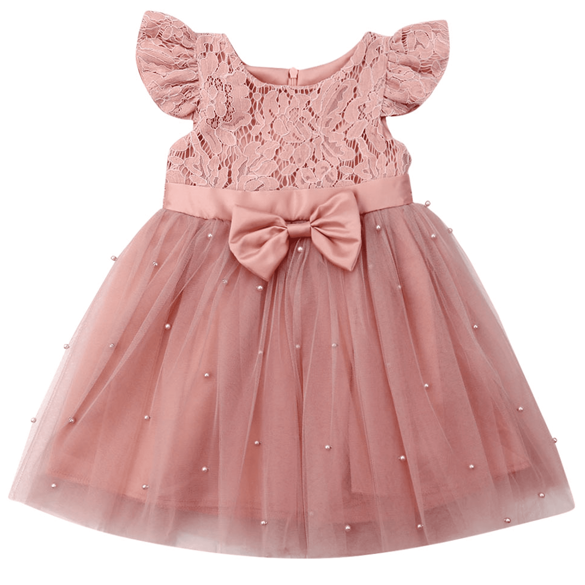 Summer Kids Baby Girls Pageant Princess Lace Bowknot Tulle Tutu Dress ...