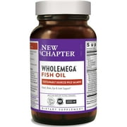 New Chapter Wholemega Whole Fish Oil Softgels, 1000 Mg, 180 Ct