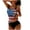 Blue A, variant on Women's Independence Day Print Bikini Sets Two Piece Swimsuit High Waisted V Neck Twist Front Adjustable Spaghetti Straps Bathing Suit