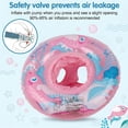 thumbnail image 4 of CQHVKQ 20" Inflatable Baby Pool Float Seat, Fish Pattern Baby Swimming Ring for Swim Training, Toddler Inflatable Swimming Float with Airbag Seat, Adjustable Infant Pool Floats 6-36 Months, Pink, 4 of 9