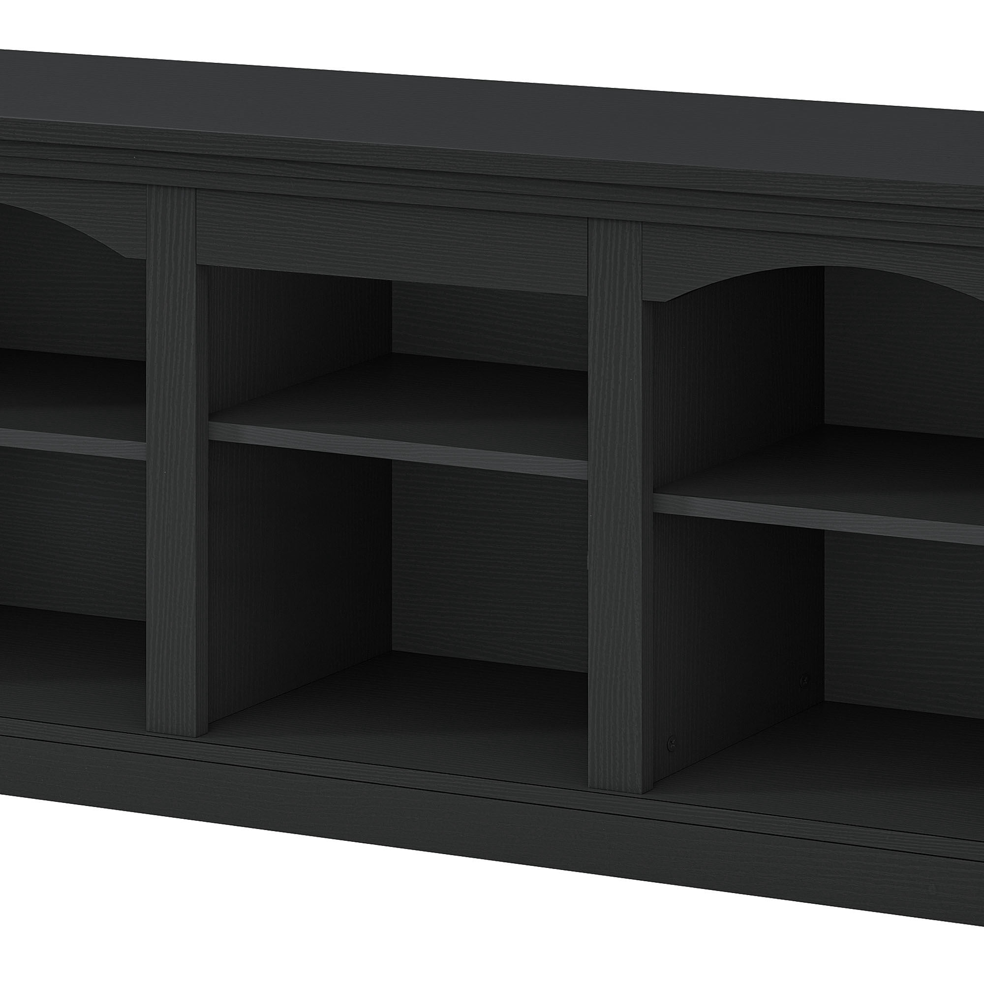 Uforic 59" TV Stand for 60 Inches TV, Farmhouse Entertainment Center with Adjustable Shelf & Storage Cabinets, Black
