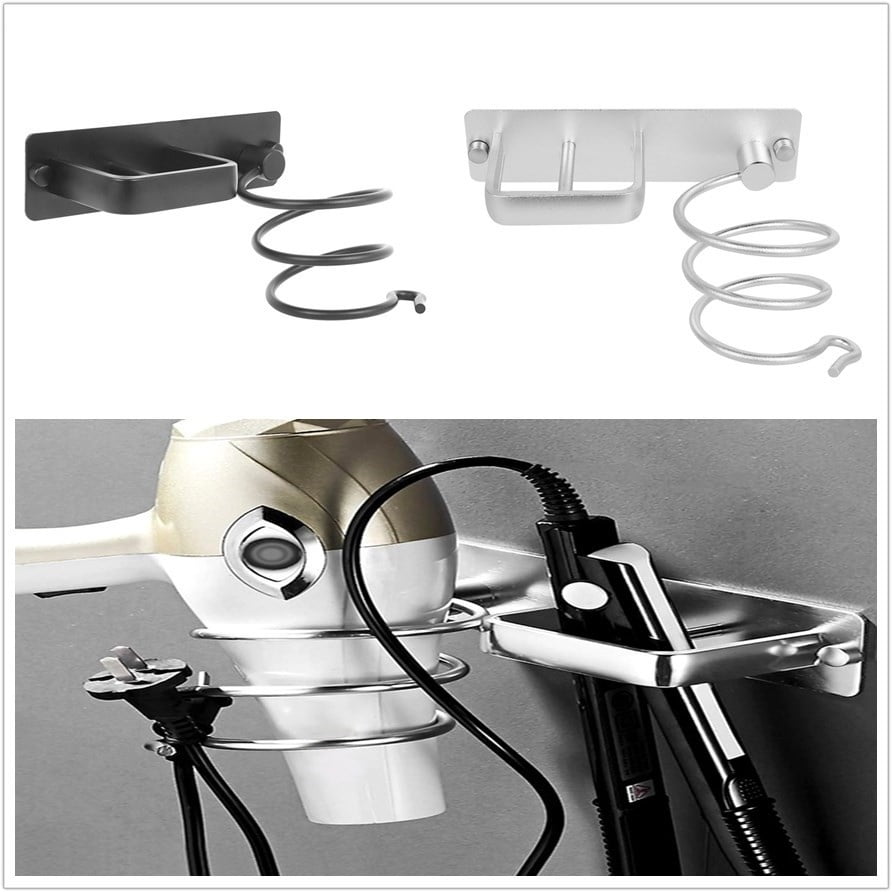 Wall Rack Hair Dryer Straightener Holder Shelf for Home Salon Organizer