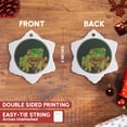 thumbnail image 3 of 3drose, Red Eyed Tree Frog Realistic Artwork, 3 inch Snowflake Porcelain Ornament, 3 of 7