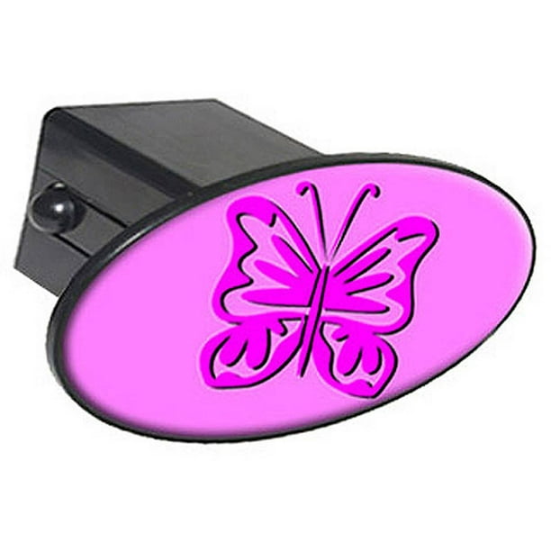 Pink Butterfly 2" Oval Tow Trailer Hitch Cover Plug Insert Walmart