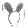 thumbnail image 3 of Diadema de conejito Linda y suave diadema de conejito Accesorios de conejito de Pascua Conejito de Pascua Adecuado para cosplay de conejito Accesorios Diadema de tela, 3 of 6