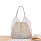 thumbnail image 1 of Zhuge Bolso de hombro tejido para mujer, bolso de mano tejido, bolso de mano tejido elegante para playa de verano, bolsos de hombro de 11.02 x 5.11 x 7.87 pulgadas (plateado), 1 of 5