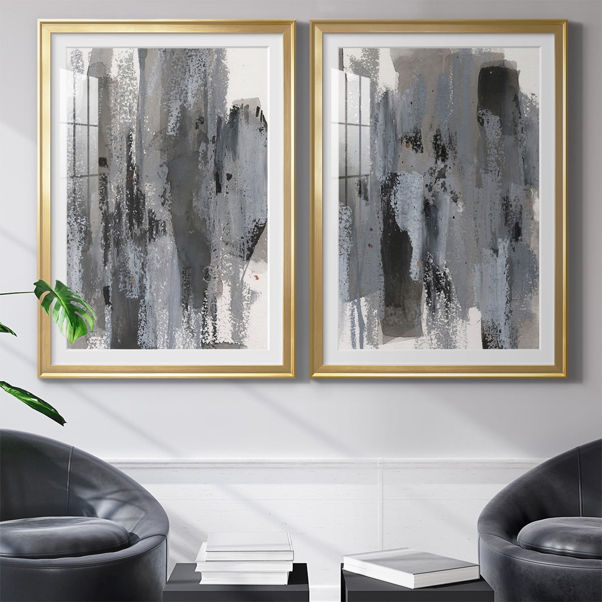 Wexford Home Loft Pastel III Premium Framed Print, 26.5" x 36.5" - Ready to Hang, Gold (Set of 2)