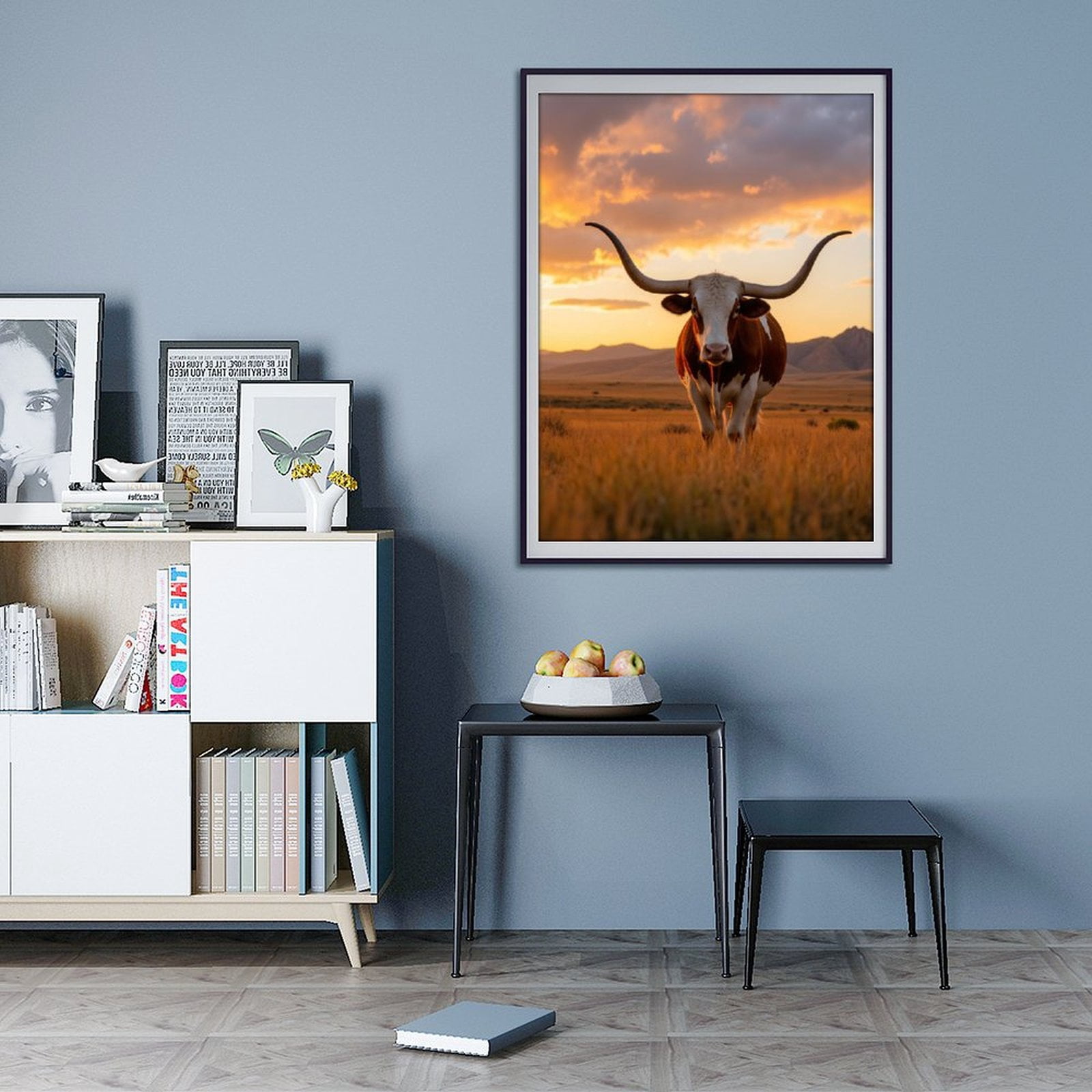 Diamond Art Kits for Adults - 5d Majestic Sunset Cattle Plains Diamond Painting for Adults, Diamond Art for Adults Beginners, Diamond Painting Kits for Adults for Home Wall Decor