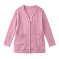 thumbnail image 4 of Rggeeun Oversized Cardigan Sweaters for Women Cable Knit Cardigan Long Sleeve Open Front Outerwear Casual Knit Tops with Pockets Office Wear Stylish,Red,3XL, 4 of 4