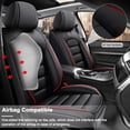 thumbnail image 3 of Leather Seat Covers Fit for Toyota 96% Models,Premium Car Seat Covers Full Set,Waterproof Car Seat Cushions with Airbag(Luxury-Black&Red）, 3 of 6