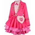 thumbnail image 6 of Halloween Princess Costume - Pink Halloween Fancy Dress Up Costume, Princess Jacket Dress with Belt & Heart Shape Bag Outfits for Halloween Cosplay Party for Fans Size: 110, 6 of 8